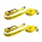 Dc Cargo 2in X 27' Ratcheting Tie-down Cargo Strap With Wire Double J-hooks, 2PK 227YRSWH-2 - alternate 1
